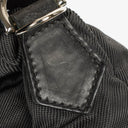 Gucci Bamboo Top Handle Grey Canvas Hobo Bag