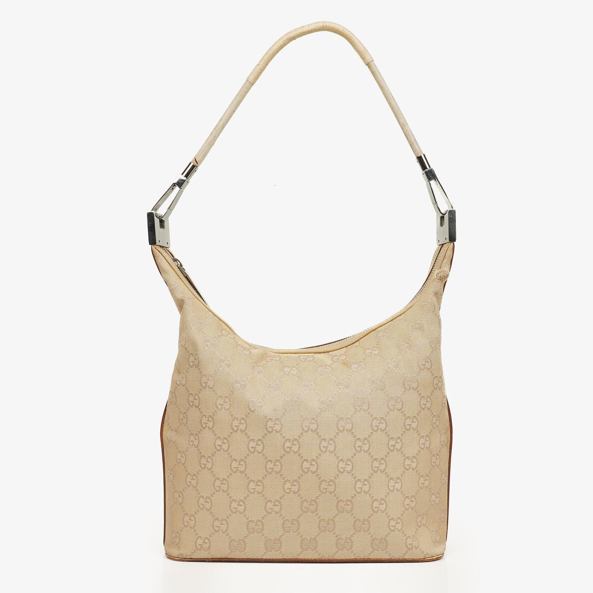 Gucci Beige GG Shoulder Hobo Bag