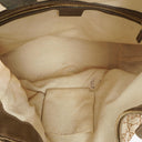 Gucci Beige Metallic Monogram GG Canvas Heart-Bit Hobo Bag