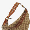 Gucci Beige/Brown GG Fabric Canvas Hobo Bag
