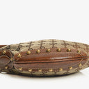 Gucci Beige/Ebony GG Canvas Studded Pelham Small Shoulder Bag