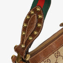 Gucci Beige/Ebony GG Canvas Studded Pelham Small Shoulder Bag