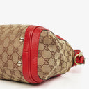 Gucci Beige/Red Bella GG Canvas Top Handle Bag