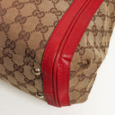 Gucci Beige/Red Bella GG Canvas Top Handle Bag