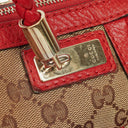 Gucci Beige/Red Bella GG Canvas Top Handle Bag