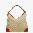 Gucci Beige/Red GG Canvas Miss GG Original Hobo Bag
