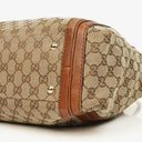 Gucci Bella Monogram Canvas Braided Handles Satchel Tote Bag