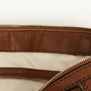Gucci Bella Monogram Canvas Braided Handles Satchel Tote Bag