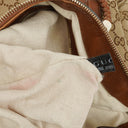 Gucci Bella Monogram Canvas Braided Handles Satchel Tote Bag