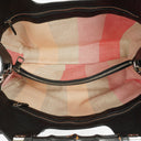 Gucci Black Calfskin Bamboo Daily Shopper Bag
