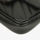 Gucci Black Calfskin Matelasse GG Marmont 2.0 Coin Purse On A Chain