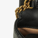 Gucci Black Calfskin Matelasse GG Marmont 2.0 Coin Purse On A Chain