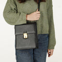 Gucci Black Grained Leather Shoulder Bag