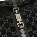 Gucci Black Jackie GG Suede Square Bag