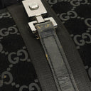 Gucci Black Jackie GG Suede Square Bag