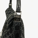 Gucci Black Jackie GG Suede Square Bag