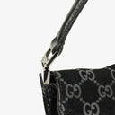 Gucci Black Jackie GG Suede Square Bag