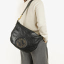 Gucci Black Leather GG Logo Blondie Shoulder Bag