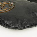 Gucci Black Leather GG Logo Blondie Shoulder Bag