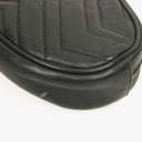 Gucci Black Leather GG Marmont Belt Bag
