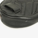 Gucci Black Leather GG Marmont Belt Bag