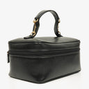 Gucci Black Leather Horsebit Vanity Bag