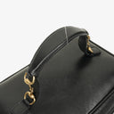 Gucci Black Leather Horsebit Vanity Bag