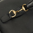 Gucci Black Leather Horsebit Vanity Bag