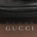Gucci Black Leather Horsebit Vanity Bag