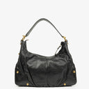 Gucci Black Leather Medium Jockey Hobo Bag