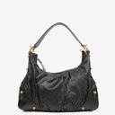 Gucci Black Leather Medium Jockey Hobo Bag