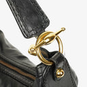 Gucci Black Leather Medium Jockey Hobo Bag