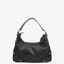 Gucci Black Leather Medium Jockey Hobo Bag