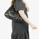 Gucci Black Leather Medium Jockey Hobo Bag