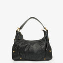 Gucci Black Leather Medium Jockey Hobo Bag