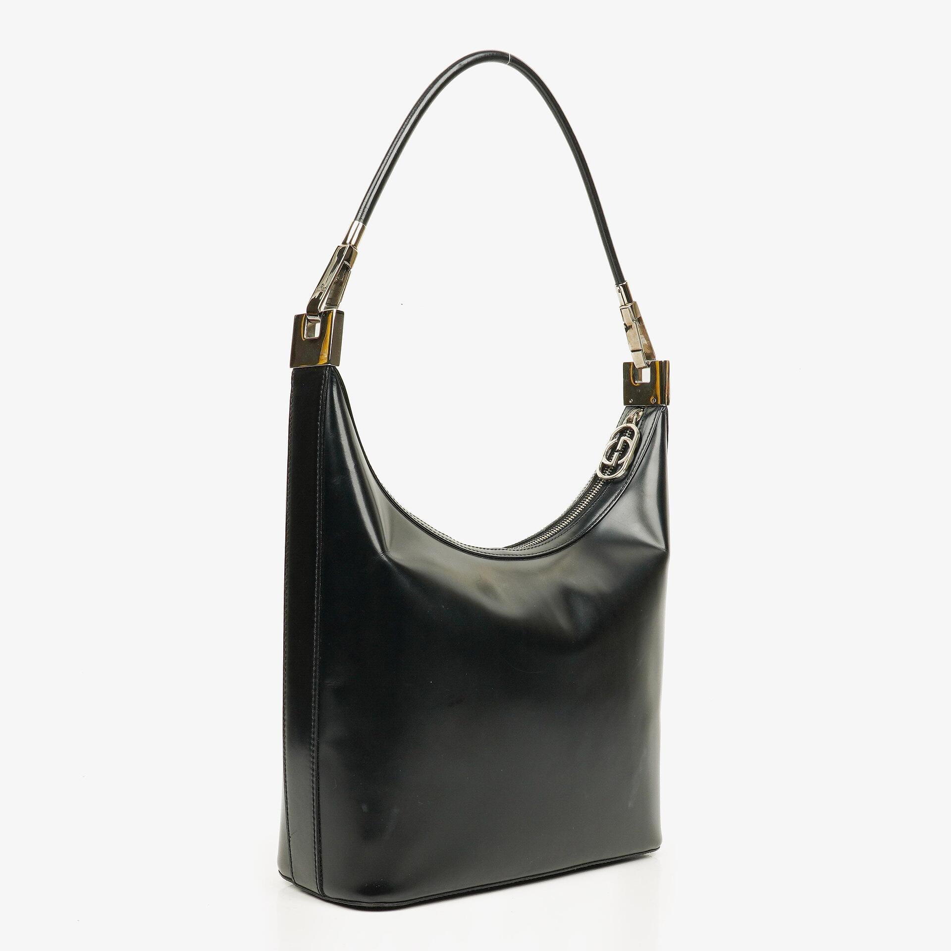 Gucci Black Leather Shoulder Bag