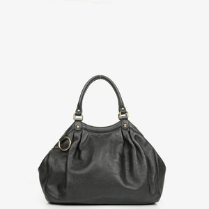 Gucci Black Leather Sukey Shoulder Hobo Bag