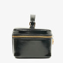 Gucci Black Patent Leather Bamboo Vanity Bag