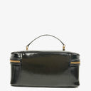Gucci Black Patent Leather Bamboo Vanity Bag