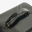 Gucci Black Patent Leather Bamboo Vanity Bag