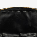 Gucci Black Patent Leather Bamboo Vanity Bag