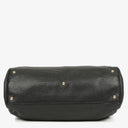 Gucci Black Pebbled Leather Bamboo Shopper Top Handle Large Tote Bag