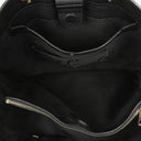 Gucci Black Pebbled Leather Bamboo Shopper Top Handle Large Tote Bag