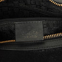 Gucci Black Suede And Leather Shoulder Hobo Bag