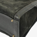 Gucci Black Vintage Suede And Leather Diana Bamboo Tote