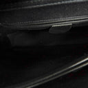 Gucci Black Vintage Suede And Leather Diana Bamboo Tote