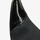 Gucci Black/Navy GG Canvas Braided Handle Ring Hobo Bag