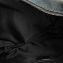 Gucci Black/Navy GG Canvas Braided Handle Ring Hobo Bag
