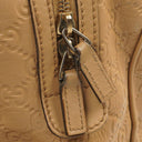 Gucci Britt Beige Guccissima Leather Boston Bag