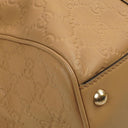 Gucci Britt Beige Guccissima Leather Boston Bag